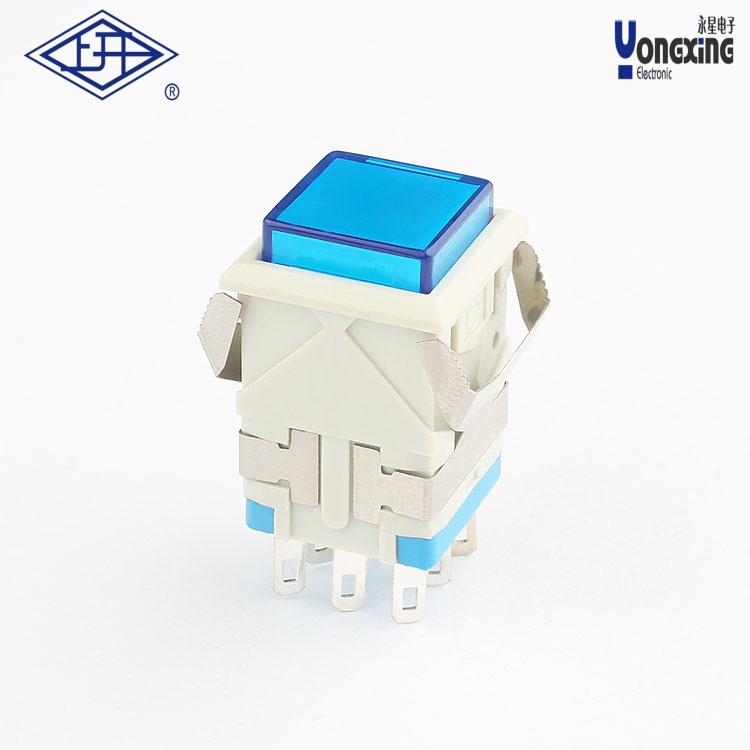 KD2面發(fā)光8腳藍(lán)燈按鈕開關(guān)