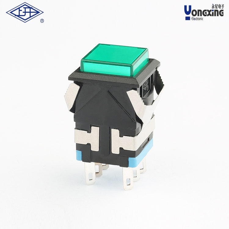 KD2面發(fā)光6腳綠燈按鈕開關(guān)