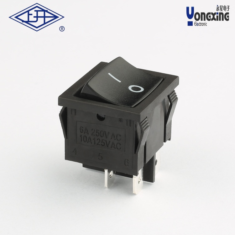 KCD5雙極單擲黑色船型開關(guān)