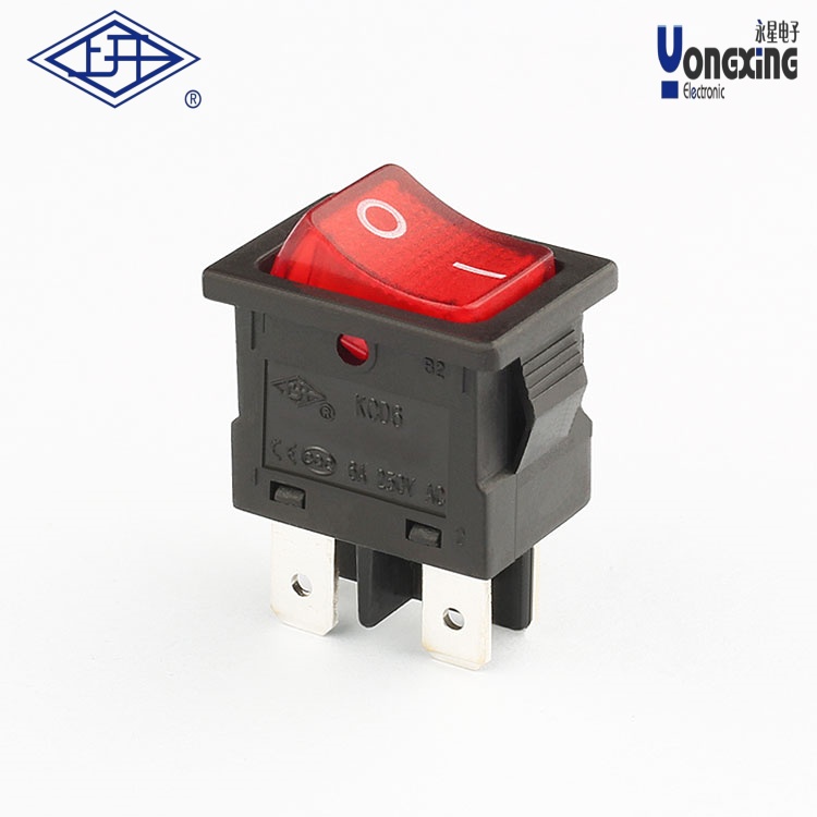 KCD6黑紅帶燈船型開關(guān)