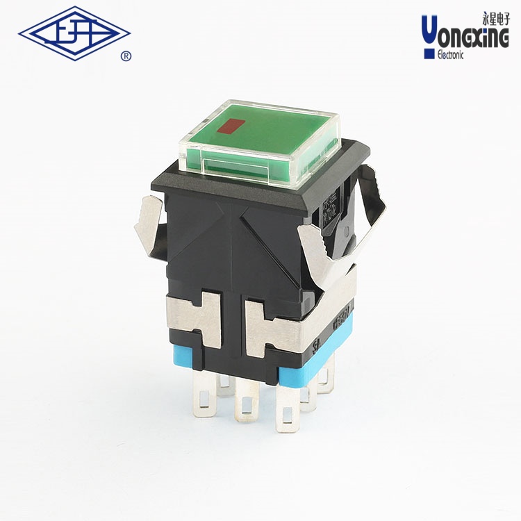 KD2 方形雙刀自鎖帶燈點發(fā)光按鈕