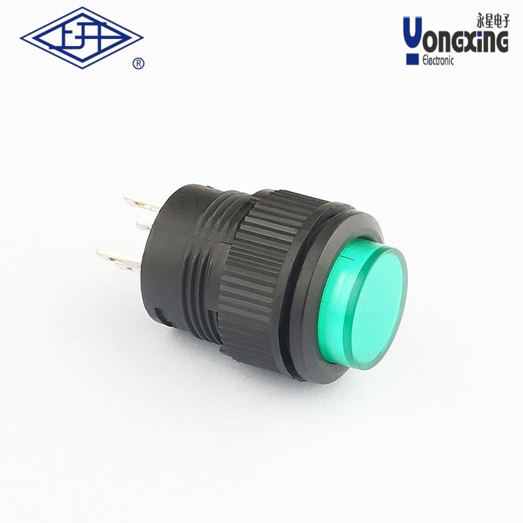 FD16兩腳無鎖綠色按鈕FD16-121-G