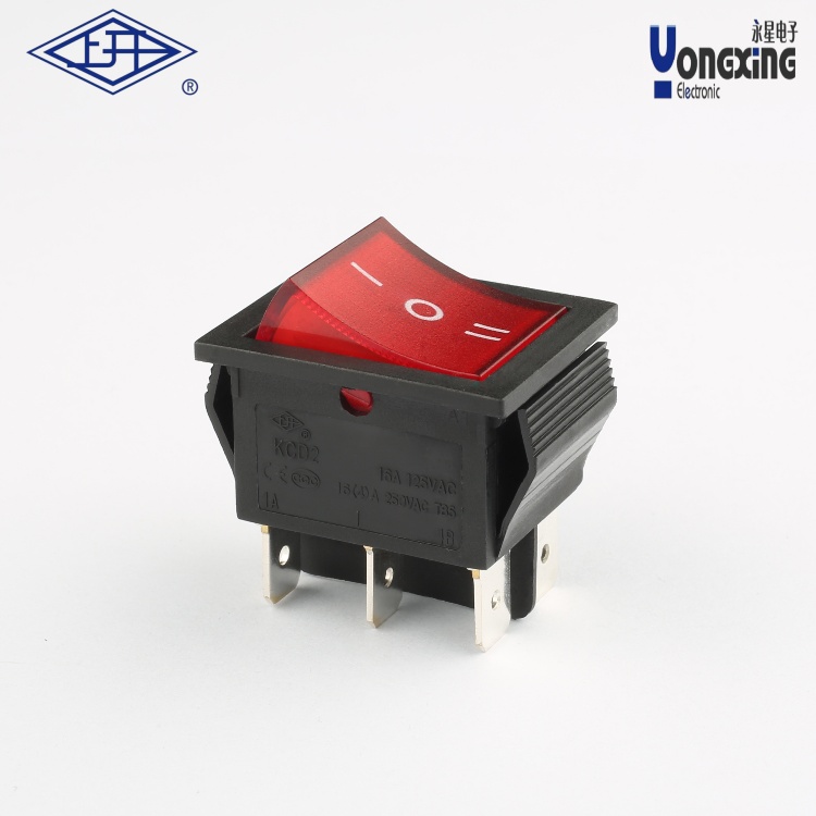 KCD2三檔紅色船型開關(guān)