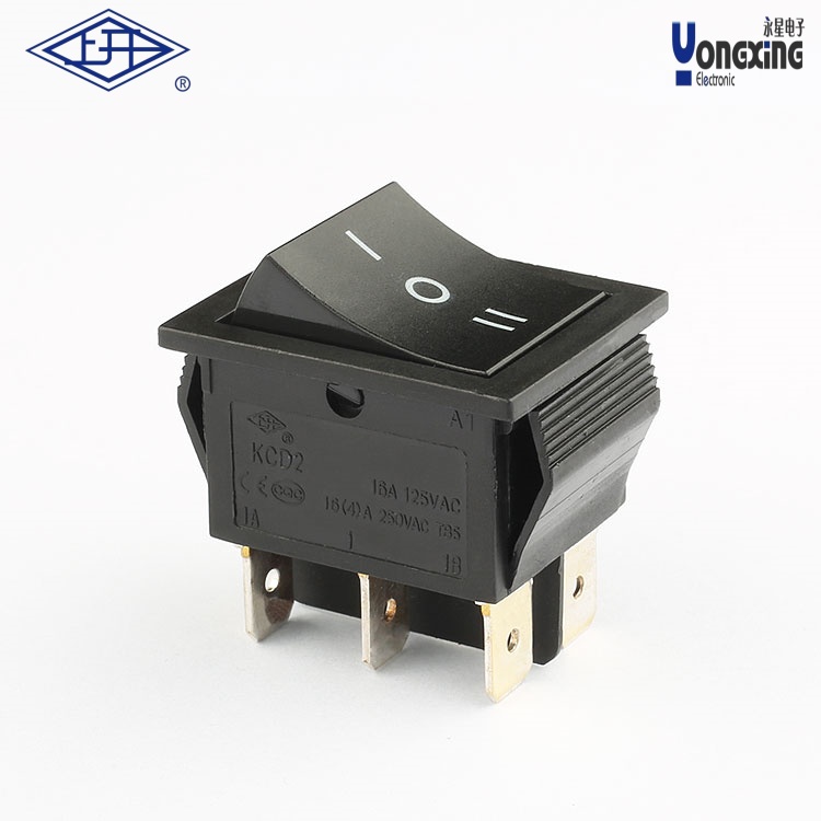 KCD2六腳全黑船型開關(guān)