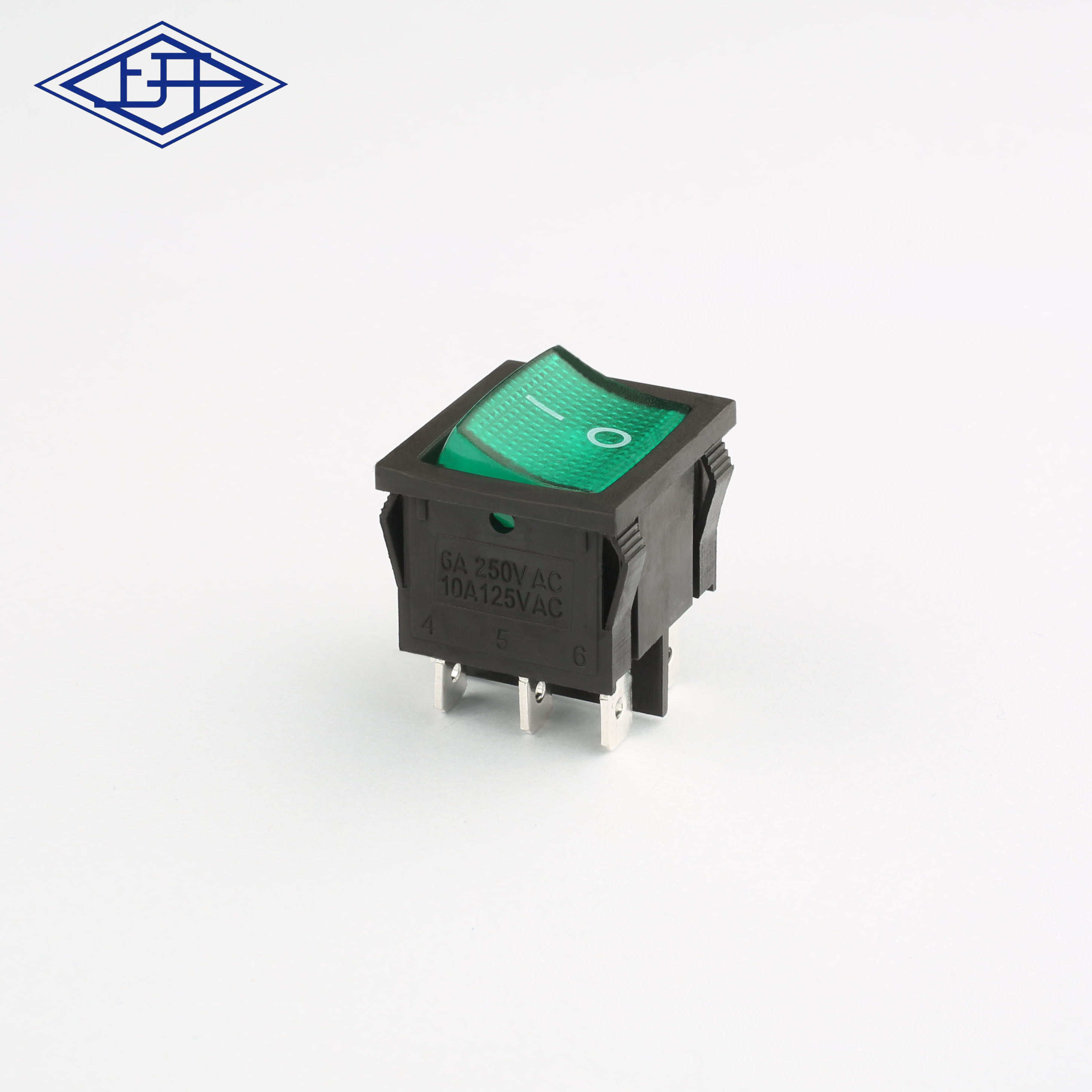 KCD5雙極雙擲綠色船型開關(guān)