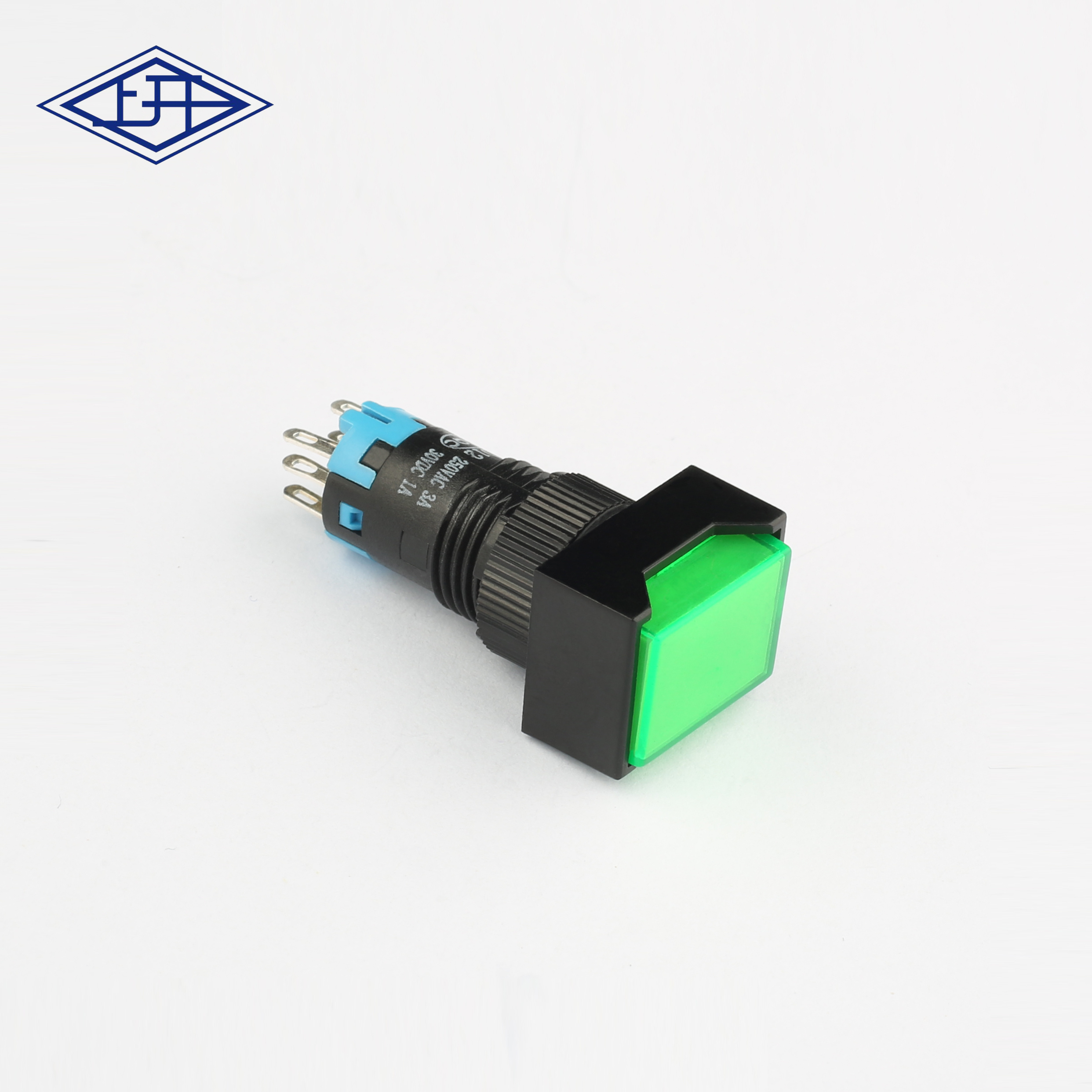 AD12雙極自鎖綠色長(zhǎng)方形按鈕開(kāi)關(guān)