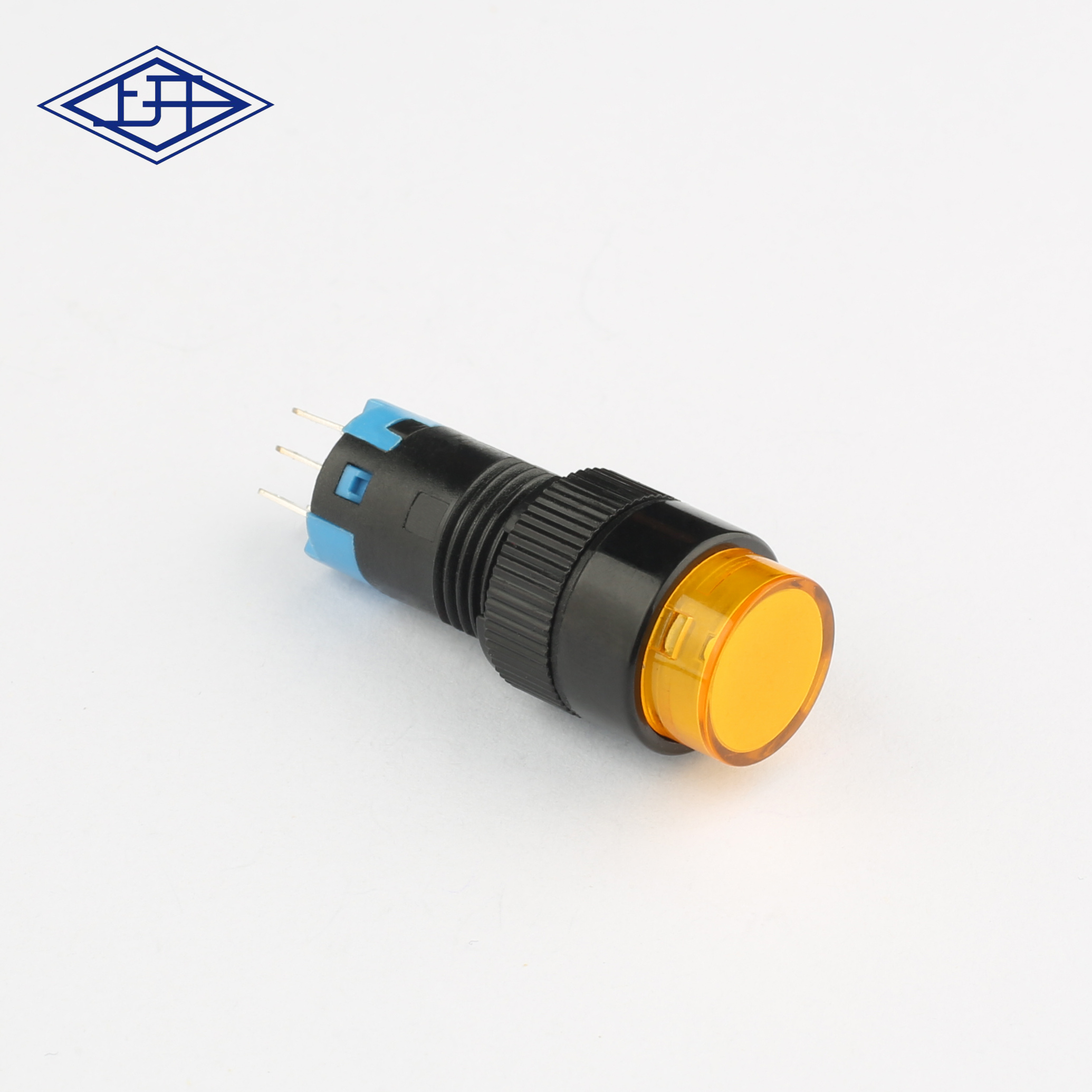 AD12雙極自鎖黃色圓形按鈕開(kāi)關(guān)
