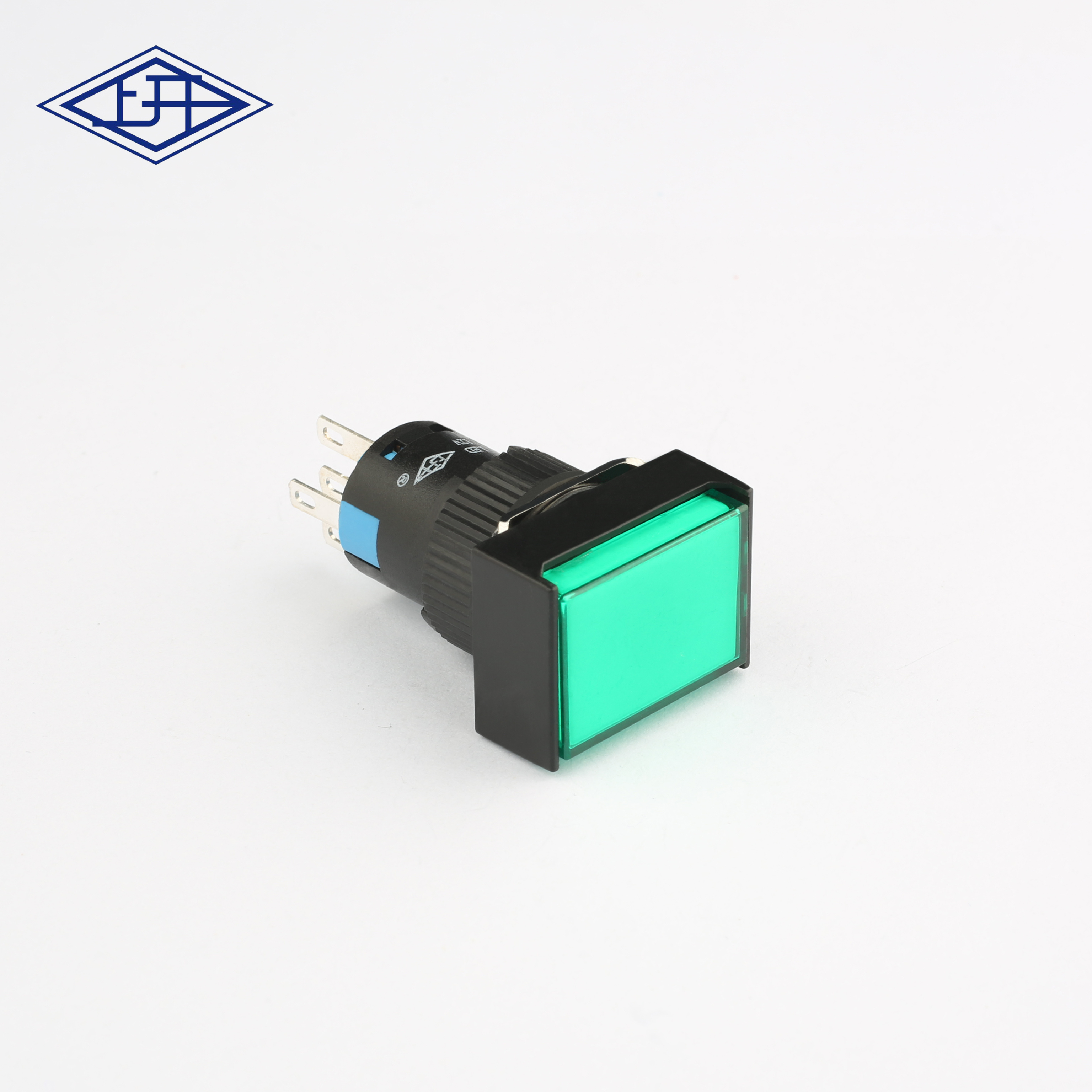 AD16單極自鎖長(zhǎng)方形綠色按鈕