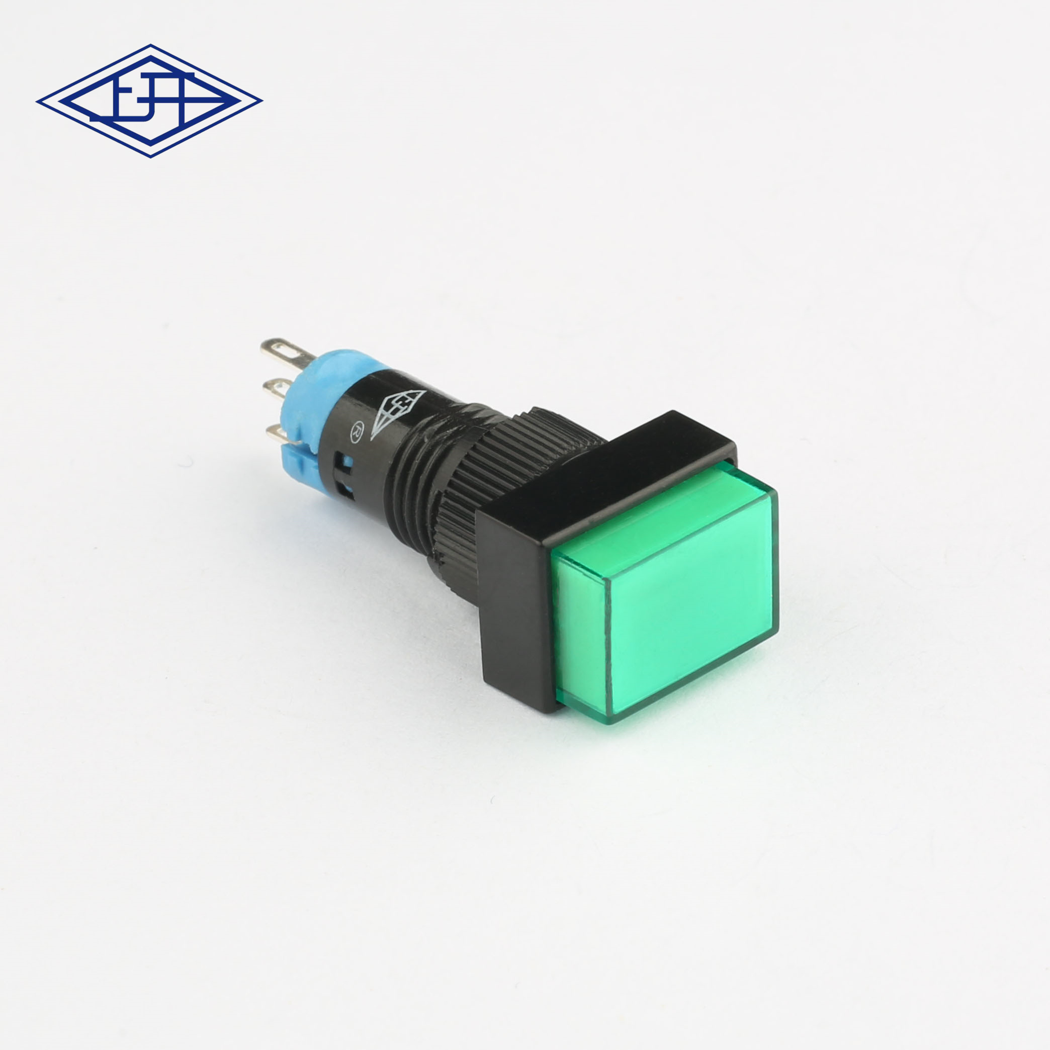  AD10自鎖方形綠色按鈕