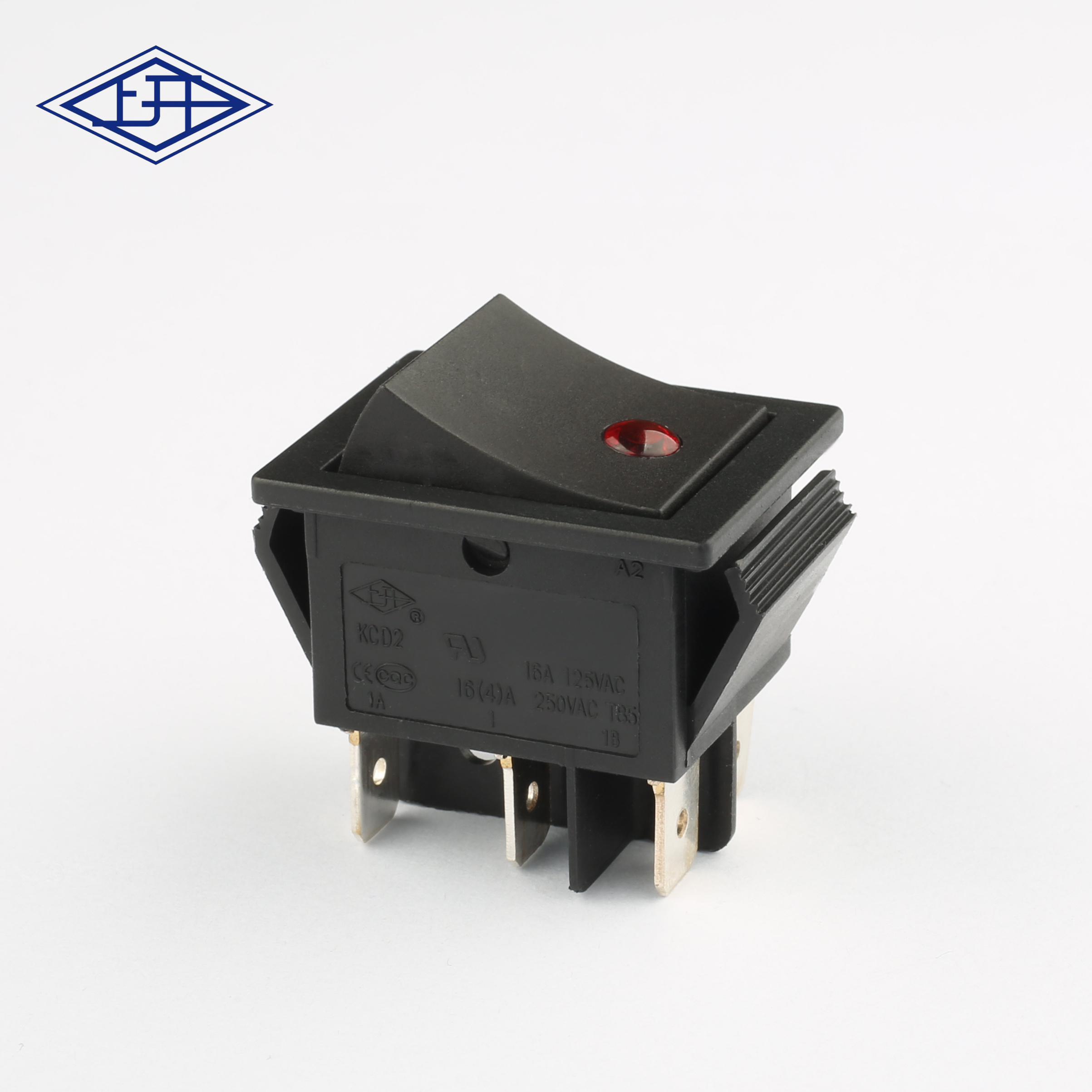 KCD26腳紅燈點(diǎn)發(fā)光船型開(kāi)關(guān)